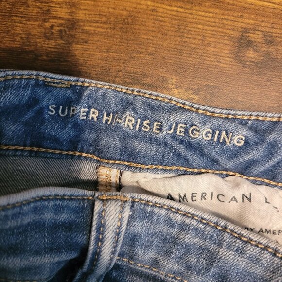 American Eagle Jeans 4 S Jegging Next Level Stretch Super Hi Rise Medium Light - Picture 5 of 11